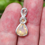 Rare 19ct Opal Butte Oregon Pendant - Sterling & 14k Gold Fill