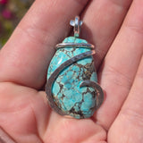 Turquoise Pendant – Sterling Silver with Ancient Calm - Rock Your World 