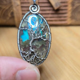 Tree of Life Pendant – Aurora Opal + Moss Agate Doublet in Sterling Silver