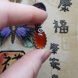 Striking Red Orange Carnelian Agate Pendant in Sterling Silver