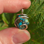 Turquoise Pendant 7.5ct Earthy Matrix - Sterling Silver