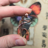 Dendritic Agate Arrowhead Pendant – Copper Wrapped