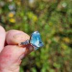 Raw Aquamarine Sterling Silver Ring Size 6 – Ocean Blue Clarity