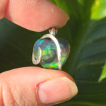 Aurora Opal Dark Heart Pendant – Sterling Silver Pendant