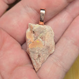 Raw Cantera Opal Pendant - Rose Gold Tone Bail