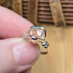 Raw Oregon Sunstone Ring with Schiller sz 6 - Sterling Silver