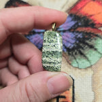 Zebra Jasper Pendant – Striped Green Shimmer Stone
