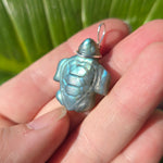 Driftglow – Labradorite Sea Turtle Pendant in Sterling Silver