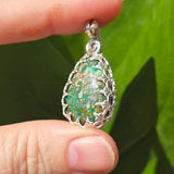 Kingman Turquoise Probably Pendant – Sterling Silver, Wild and Weird - Rock Your World 