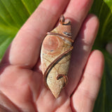 Oregon Spiderweb Jasper Pendant – 14kt Rose Gold Fill Tension-Wrapped
