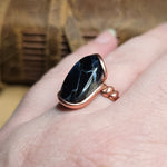 Pietersite Copper Ring sz Size 9.5 – Stormy Blue Fibrous Chatoyance