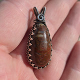 Dinosaur Fossil Gem Bone Pendant in Sterling Silver