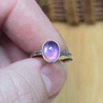 Purple Amethyst Ring sz 5.5 – Handmade Sterling Silver Jewelry