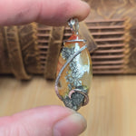 Golden Marcasite Carnelian Pendant – Ombre Flame in Sterling Silver
