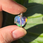 Aurora Opal Light Heart Pendant – Sterling Silver