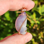 Violet Geode Pendant – Quartz Crystal Bloom in 14kt Rose Gold Fill