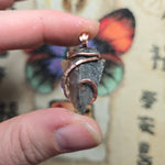 Dendritic Agate Arrowhead Pendant – Copper Wrapped