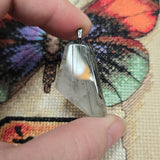Quartz Pendant with Green Tourmaline Needles