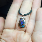 Australian Boulder Opal Pendant in 14kt Rose Gold Filled - Galaxy Drop