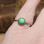 Turquoise Ring Size 9.5 – Apple Green to Teal Gradient in Copper + Silver