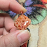 Carnelian Fossil Coral Pendant with Quartz Druzy – Ancient Geode Necklace