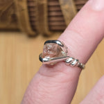 Raw Oregon Sunstone Ring with Schiller sz 6 - Sterling Silver