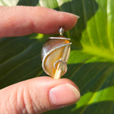 Carnelian Agate Pendant – Tension Wrapped in Sterling Silver