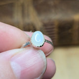 Electric Blue Flash Moonstone Ring sz 6.75 – Sterling Silver