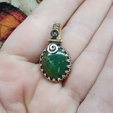 Brilliant Green Chrysoprase Pendant Necklace