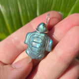Driftglow – Labradorite Sea Turtle Pendant in Sterling Silver
