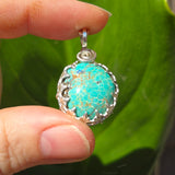 Kingman Turquoise Pendant – 23ct Estate Stone - Sterling Silver Claw Embrace - Rock Your World 