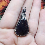 Bloodshot Iolite Sterling Silver Pendant Necklace