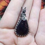 Bloodshot Iolite Sterling Silver Pendant Necklace