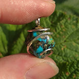 Turquoise Pendant 7.5ct Earthy Matrix - Sterling Silver