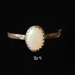 Oval Australian Precious Opal Ring in Sterling Silver Various Sizes