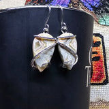 Banded Crazy Lace Agate Earrings in Sterling Silver