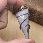 Purple Burro Creek Moss Agate Pendant – Hammered Sterling Silver - Rock Your World 