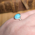 Natural Turquoise Ring sz 8 – Robin Egg Blue Stone in Sterling Silver