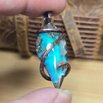 Marcasite Agate Aurora Opal Pendant – Recycled Copper