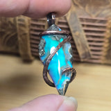 Marcasite Agate Aurora Opal Pendant – Recycled Copper