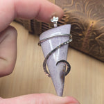 Purple Burro Creek Moss Agate Pendant – Hammered Sterling Silver - Rock Your World 