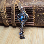 Boulder Opal Keepers Key – Sterling Silver + 14kt Rose Gold Fill