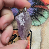 Raw Amethyst Pendant – Natural Crystal Chunk Necklace