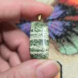 Zebra Jasper Pendant – Striped Green Shimmer Stone