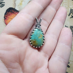 Aqua Blue Nevada Turquoise Pendant in Sterling Silver