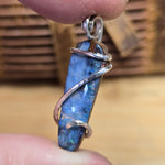 Boulder Opal Pendant Rainbow Fire - Hammered Sterling Silver