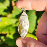 Red-Green Moss Agate Pendant - Sterling Forged Embrace