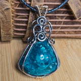 Bagdad Gem Chrysocolla Pendant – All Natural Stone Sterling Silver + Gold Fill