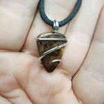 Australian Boulder Opal Pendant in Sterling Silver with Blue Flash