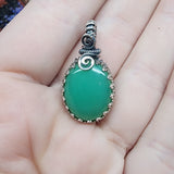 Caribbean Green Gem Chrysoprase Pendant Necklace - Rock Your World 